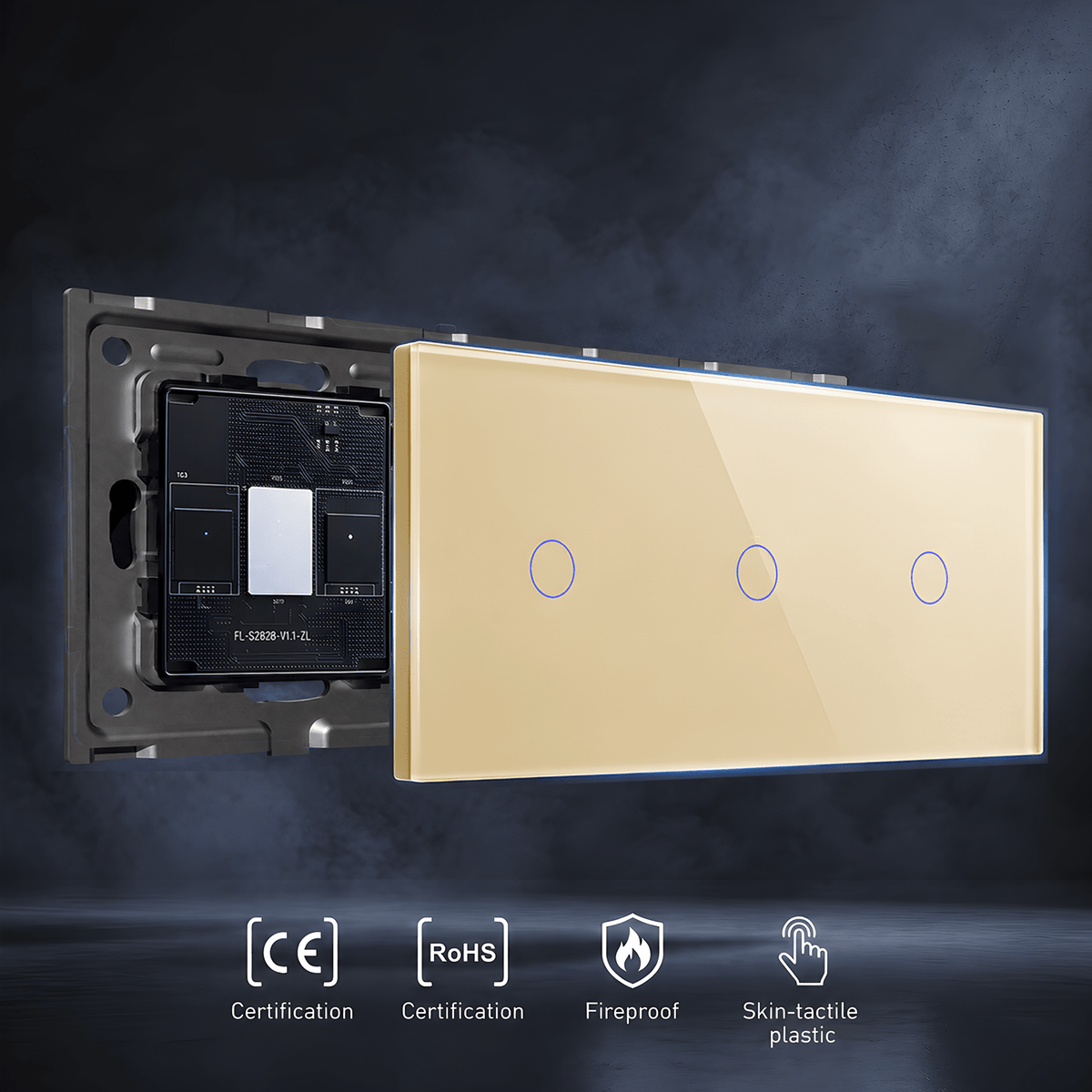 Bseed Smart Matter Wifi Light Switch Triple Light Module Electrical Wall Light switches Light Switches Bseedswitch