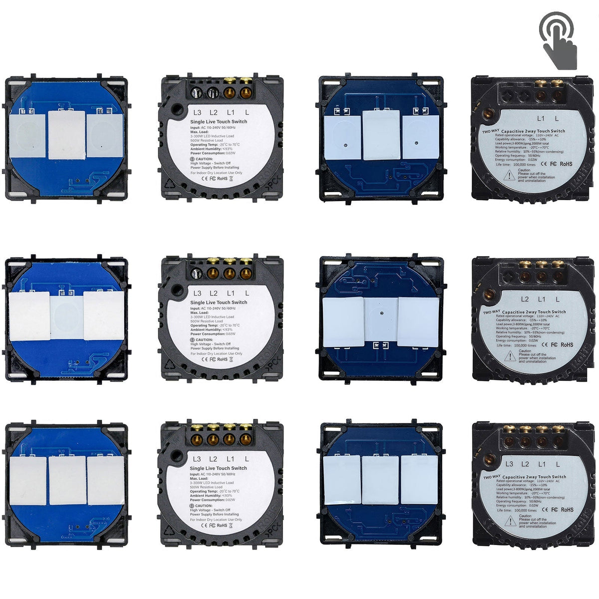 Bseed Light Switch Function Key Touch Control 300W Light Switches Bseedswitch