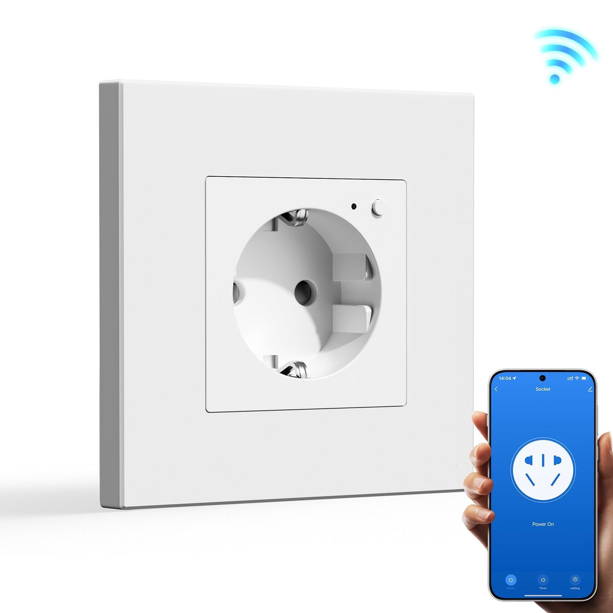 BSEED Wifi EU Wall Sockets Single Power Outlets Kids Protection Power Outlets & Sockets Bseedswitch white Single Plastic