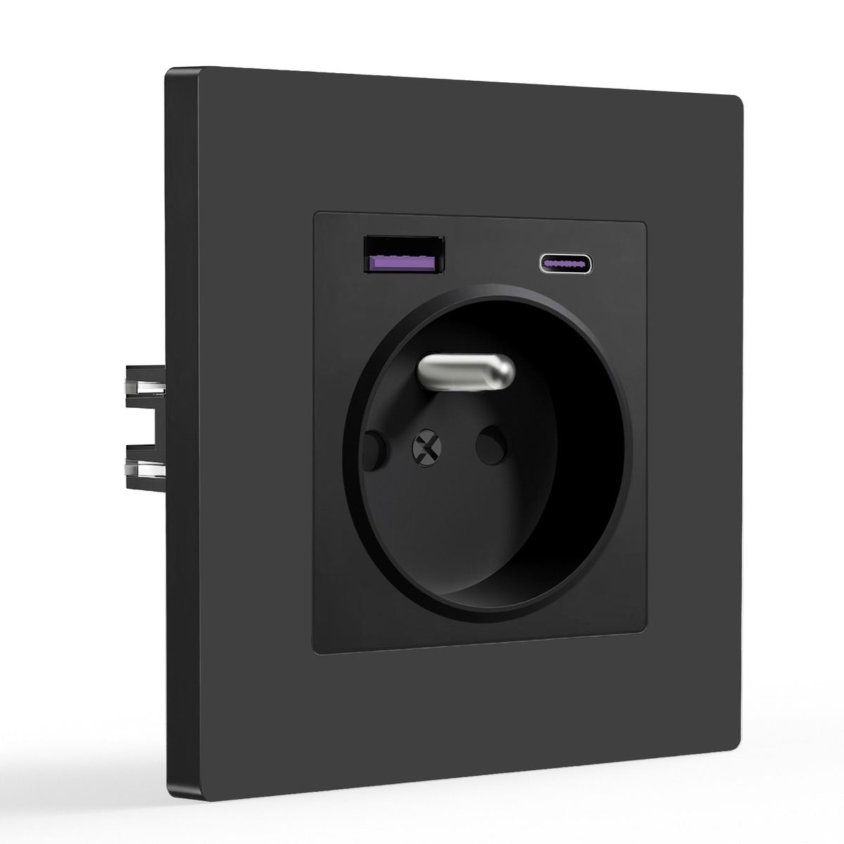Tomada de Parede Francesa BSEED Heritage Series com 20W USB-C com Garras Tomadas e Tomadas Bseedswitch