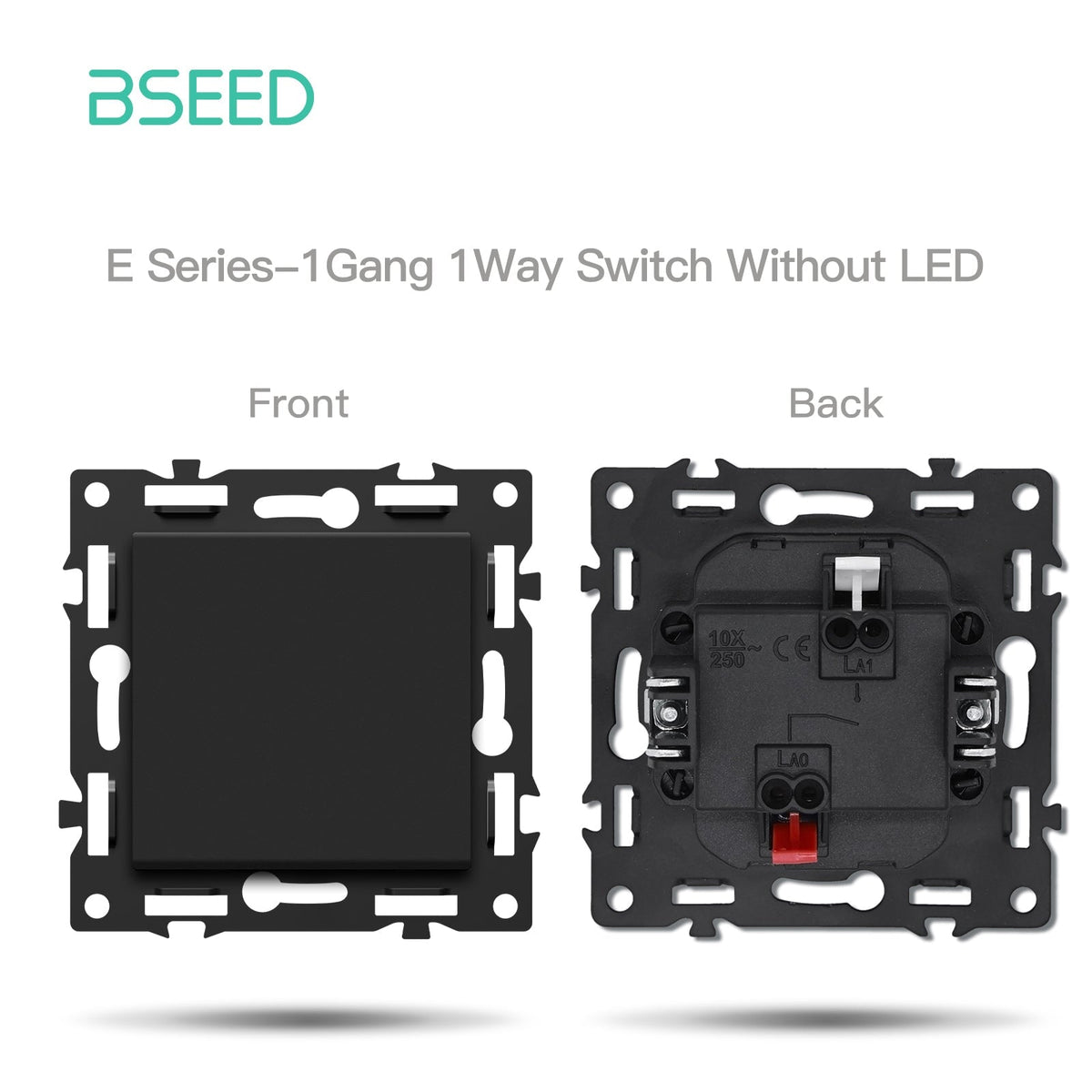 BSEED DIY Part Customized Free Combinations Mechanical Switch Socket Insert Black Color Crystal Glass Panel Light Switches Bseedswitch 1 Gang 1 Way Switch
