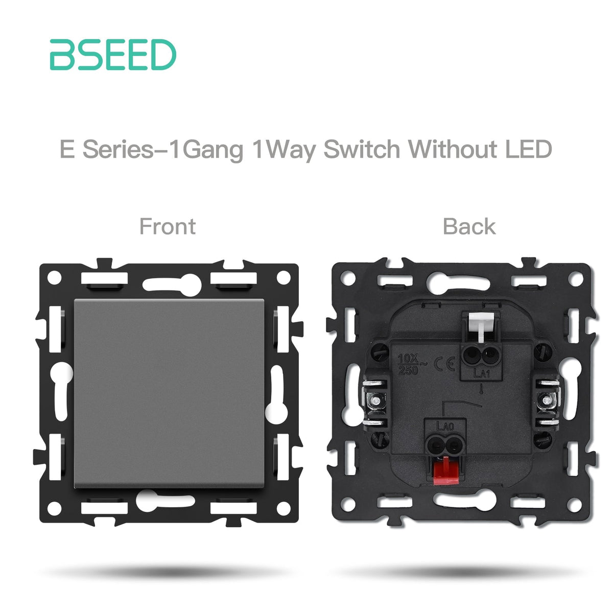 BSEED DIY Part Customized Free Combinations Mechanical Light Switch Wall Socket Insert Grey Color Crystal Glass Panel Light Switches Bseedswitch 1 Gang 1 Way Switch