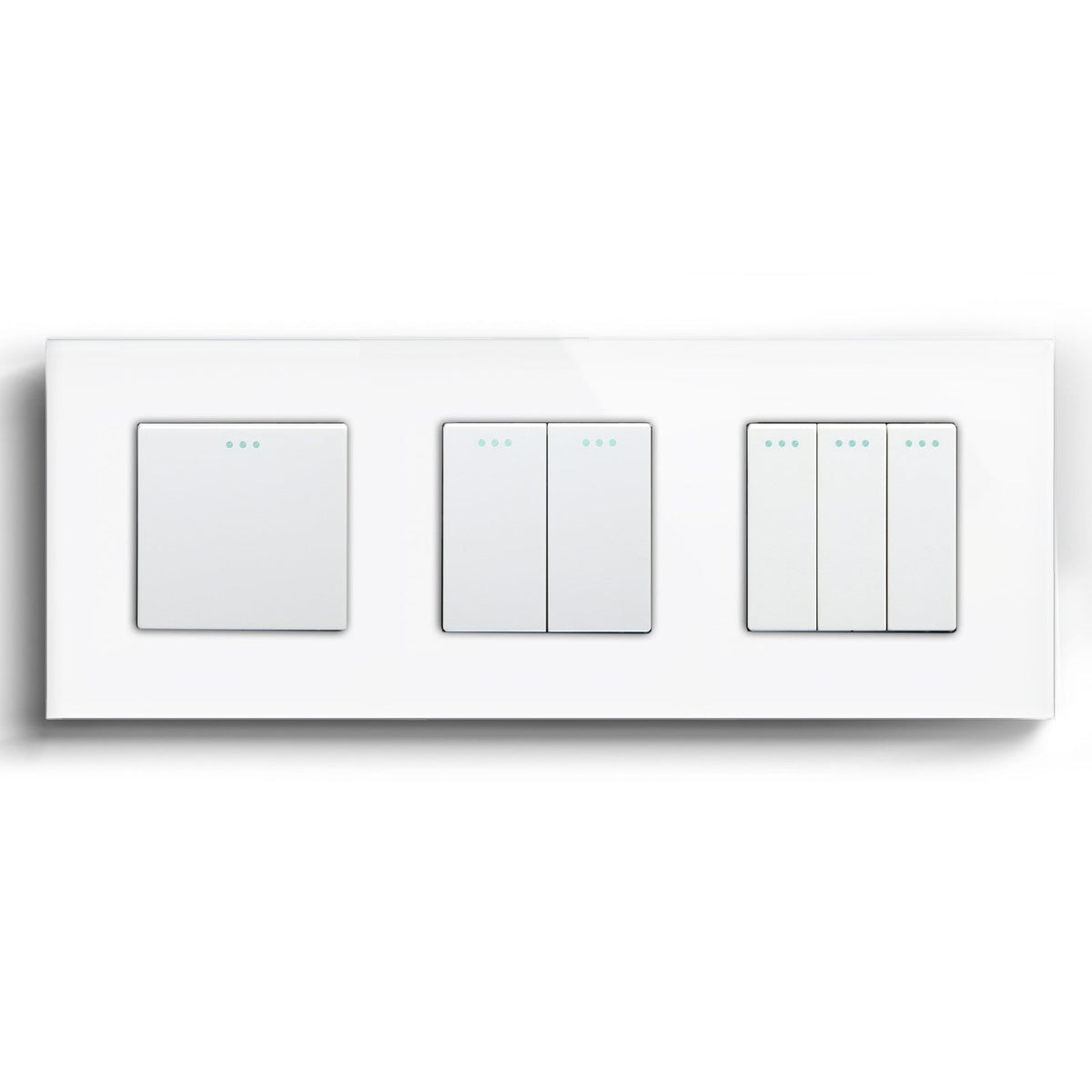 Bseed Mechanical Button Light Switch 1way Switch 228mm Light Switches Bseedswitch White 1Gang+2Gang+3Gang