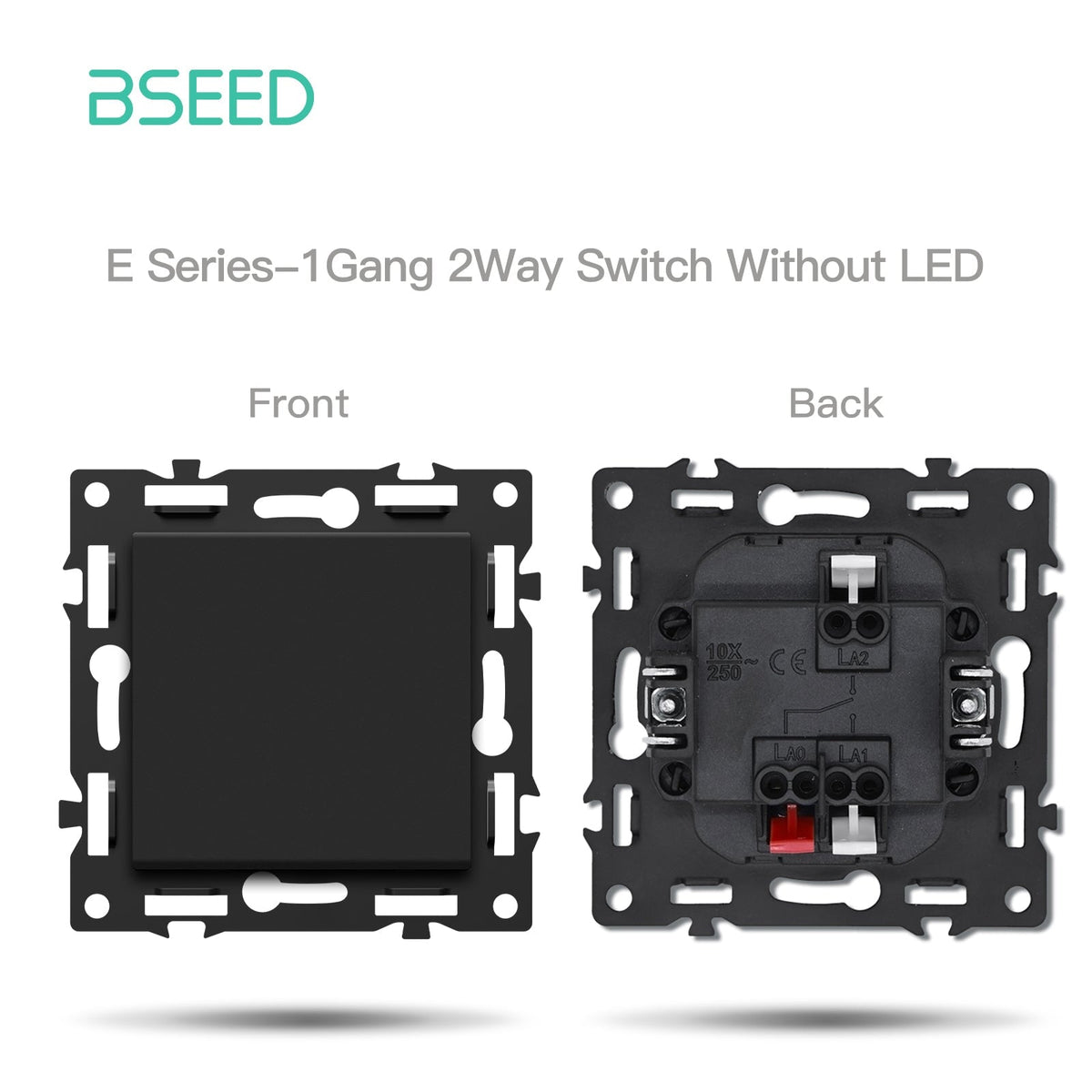 BSEED DIY Part Customized Free Combinations Mechanical Switch Socket Insert Black Color Crystal Glass Panel Light Switches Bseedswitch 1 Gang 2 Way Switch