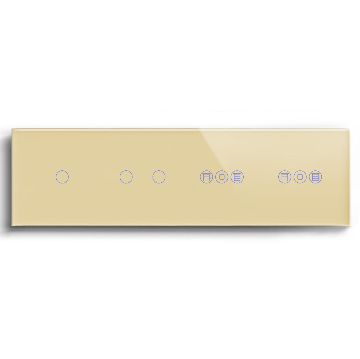 BSEED Double 1/2/3 Gang WiFi Switch With Double Roller Shutter Switch 299mm Light Switches Bseedswitch Gold 1Gang +2Gang+Double Shutter Switch