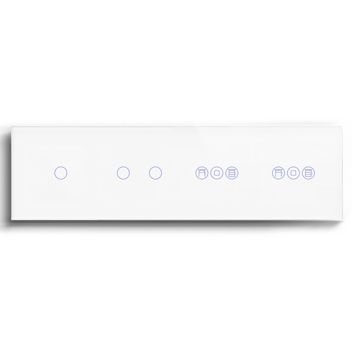 BSEED Double 1/2/3 Gang WiFi Switch With Double Roller Shutter Switch 299mm Light Switches Bseedswitch White 1Gang +2Gang+Double Shutter Switch