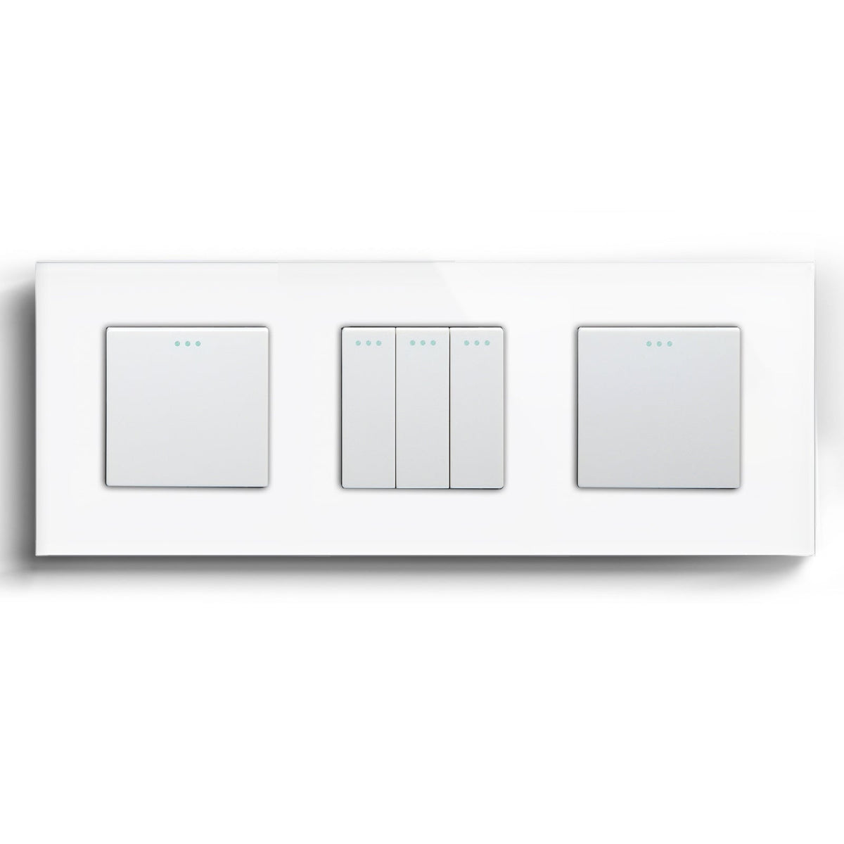 Bseed Mechanical Button Light Switch 1way Switch 228mm Light Switches Bseedswitch White 1Gang+3Gang+1Gang