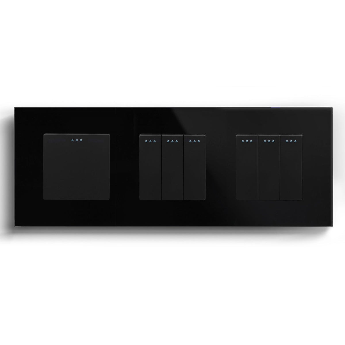 Bseed Mechanical Button Light Switch 1way Switch 228mm Light Switches Bseedswitch Black 1Gang+3Gang+3Gang