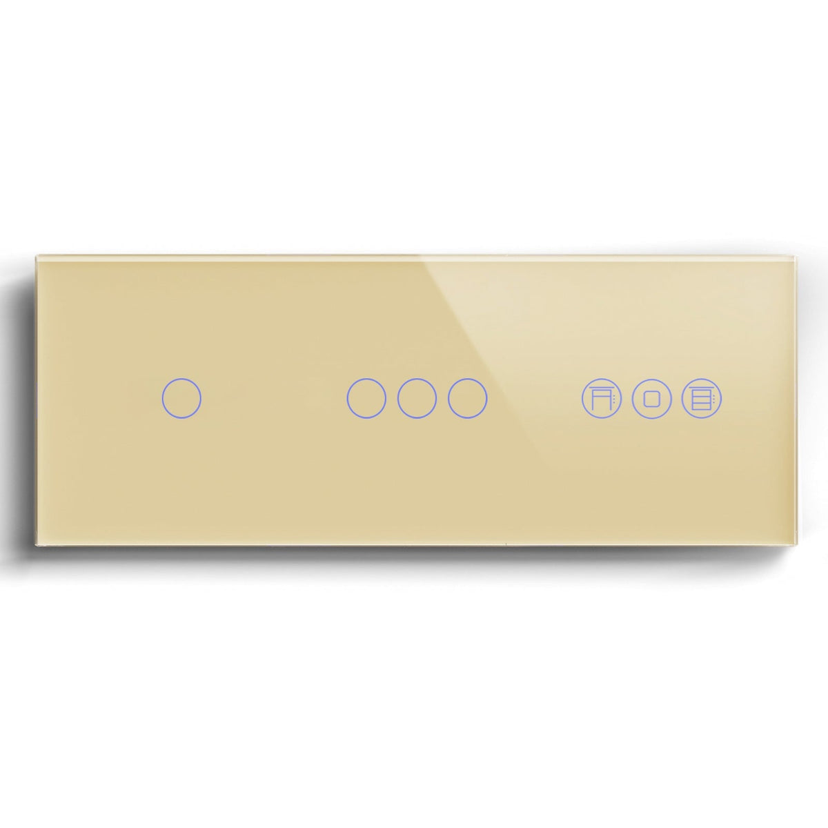 BSEED Zigbee 1/2/3 Gang Light Switches with Roller Shutter blind Switch Light Switches Bseedswitch Gold 1 Gang+3Gang+Shutter