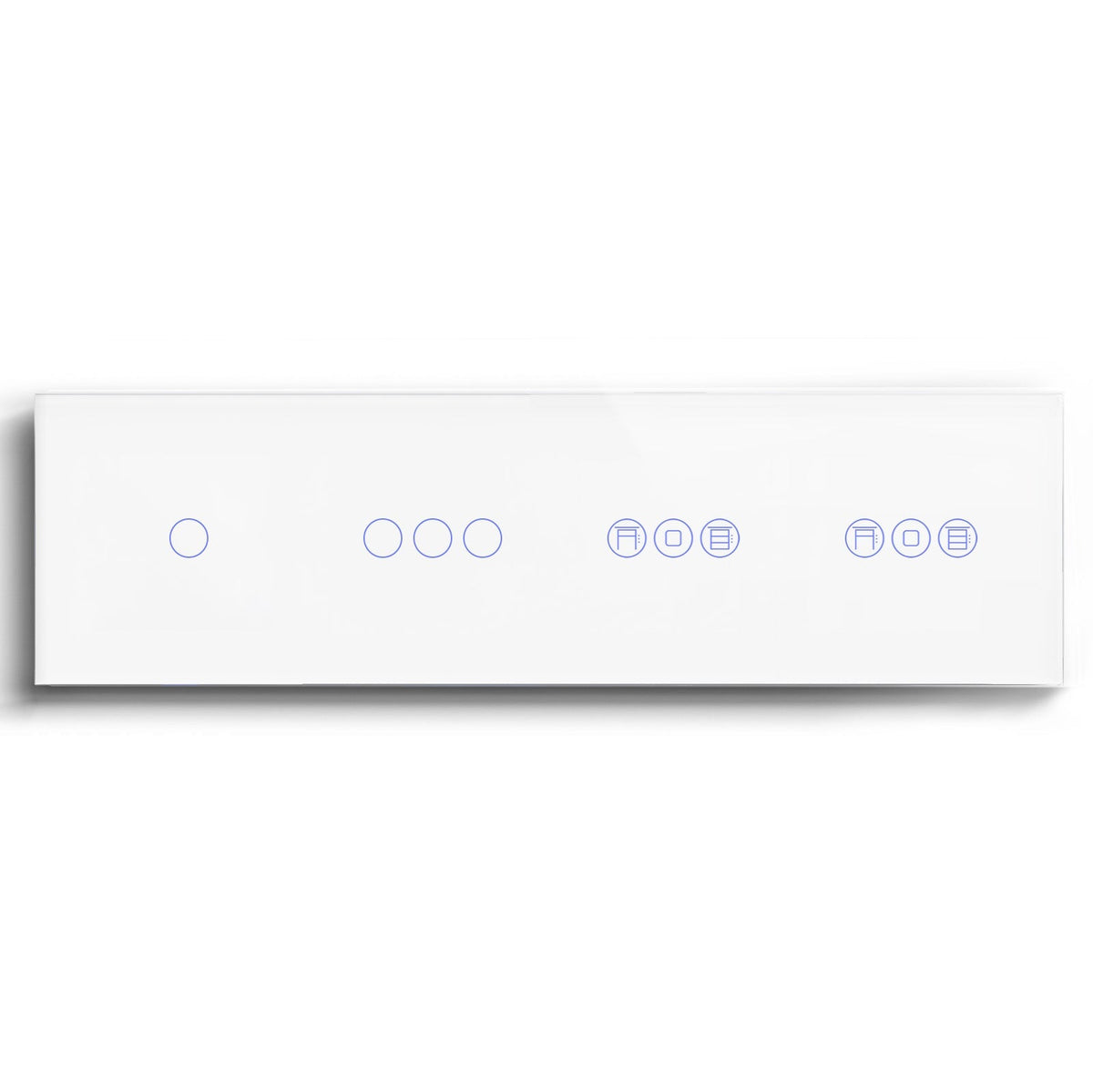 BSEED Double 1/2/3 Gang WiFi Switch With Double Roller Shutter Switch 299mm Light Switches Bseedswitch White 1Gang +3Gang+Double Shutter Switch