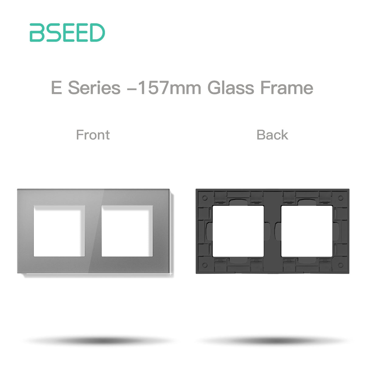 Echo Click Smart zigbee Switch Socket Insert DIY Part Customized Free Combinations Grey Color Crystal Glass Panel Light Switches Bseedswitch 2 Slot Panel