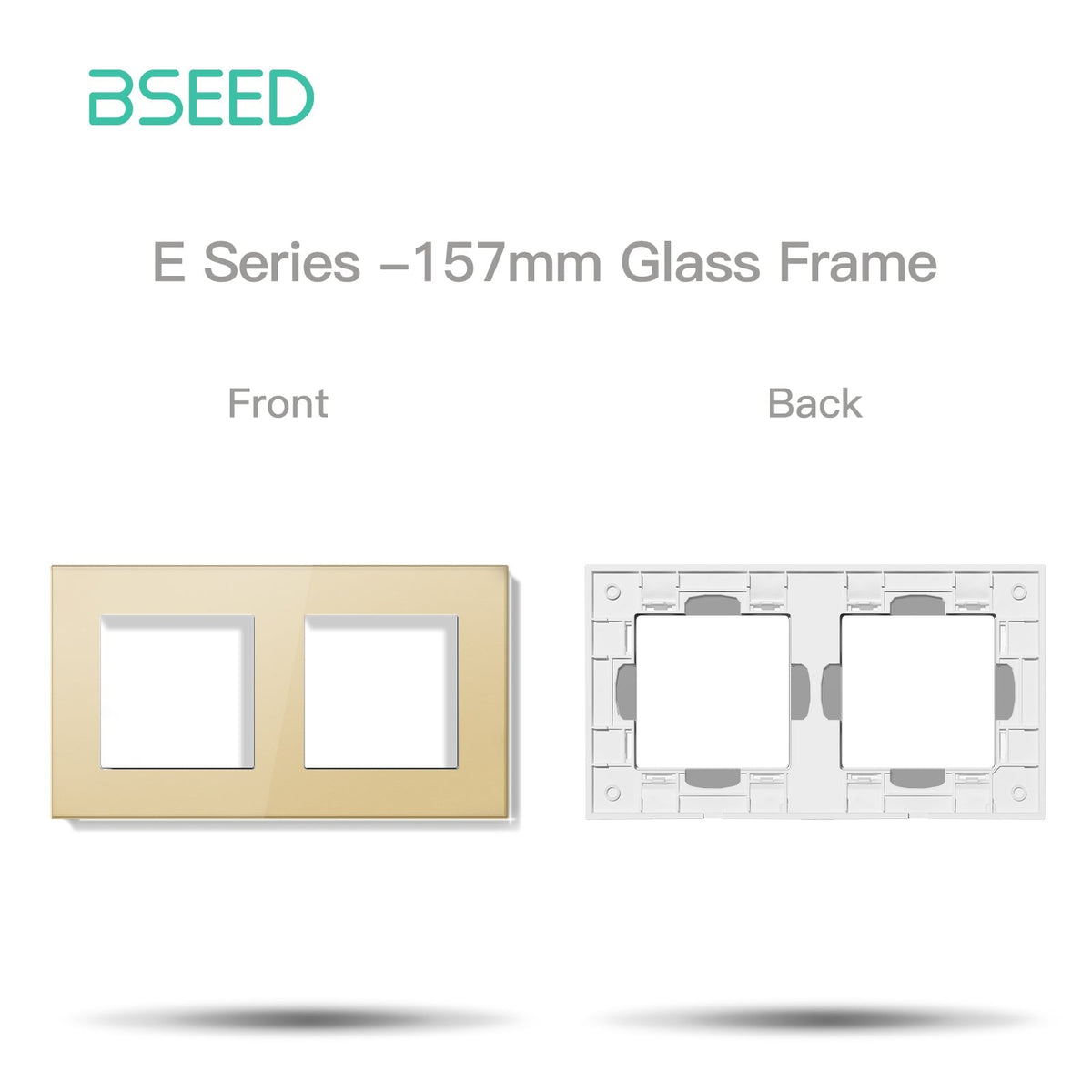 BSEED DIY Part Customized Free Combinations Mechanical Light Switch Wall Socket Insert Gold Color Crystal Glass Panel Light Switches Bseedswitch 2 Slot Panel