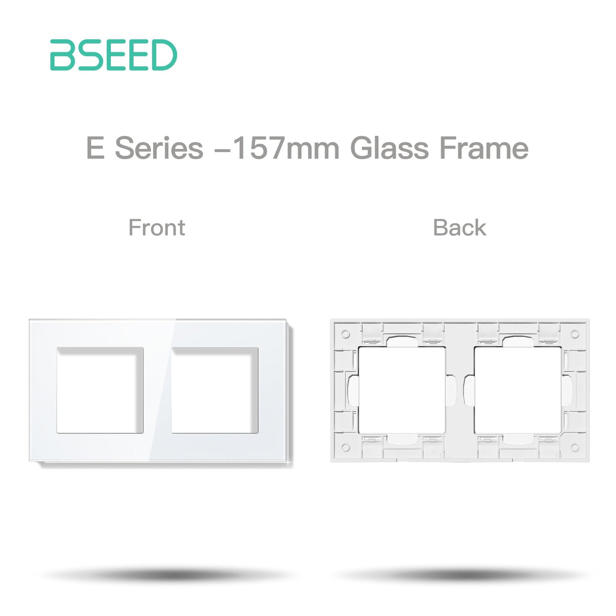 Click Series DIY Part Customized Free Combinations Smart Wifi Switch Socket Insert White Color Crystal Glass Panel Light Switches Bseedswitch 2 Slot Panel