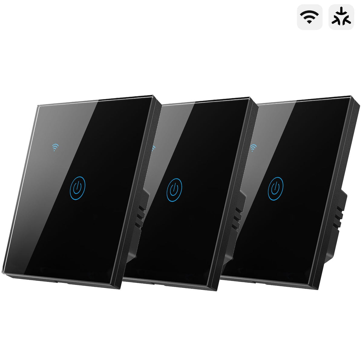 Bseed Smart Matter Wifi Light Switch Electrical Wall Light switches Light Switches Bseedswitch Black 3Pcs/Pack 1 Gang