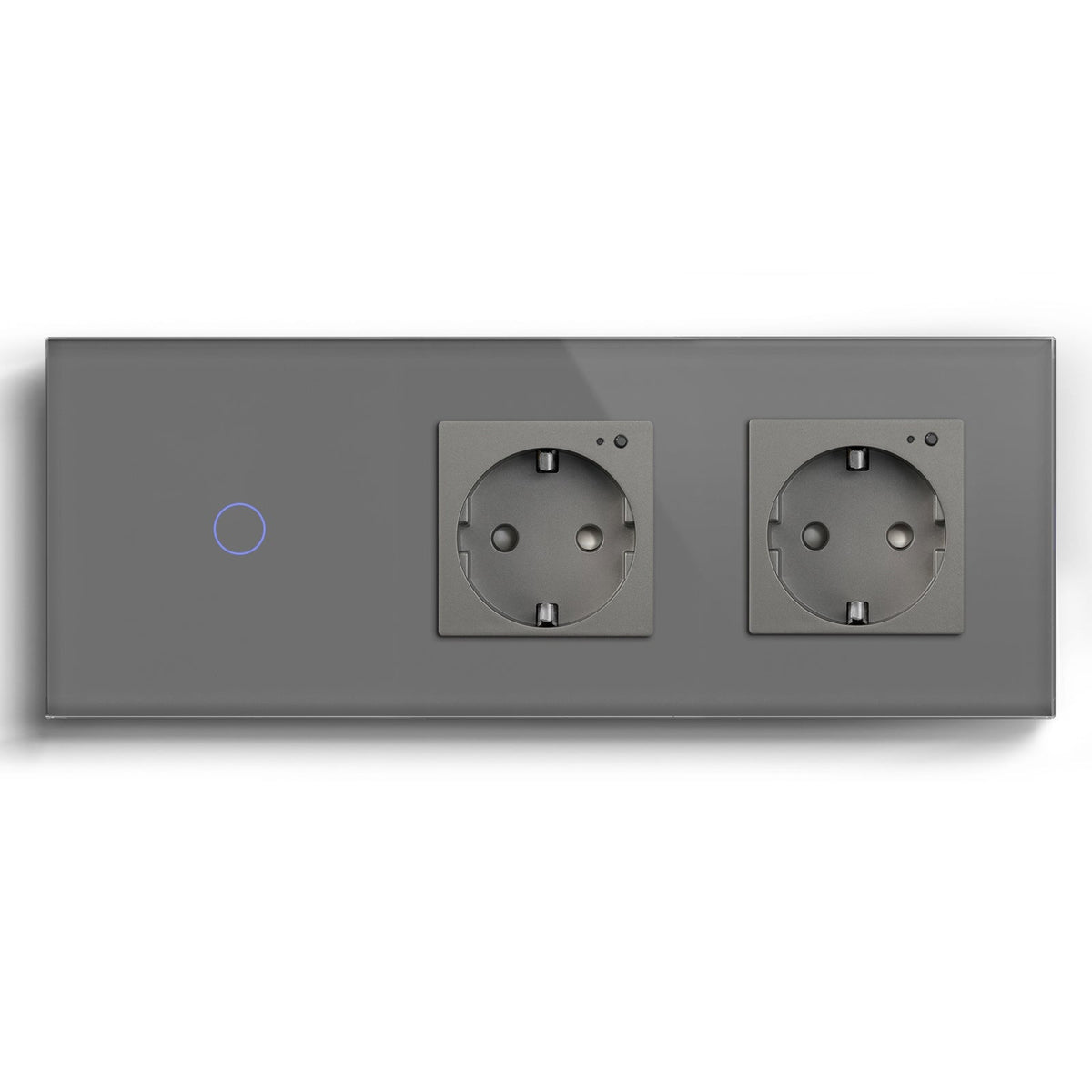 Bseed Smart WiFi 1/2/3 Gang Light Switches Multi Control With Double WiFi EU Standard Smart Wall Sockets Light Switches Bseedswitch Grey 1Gang