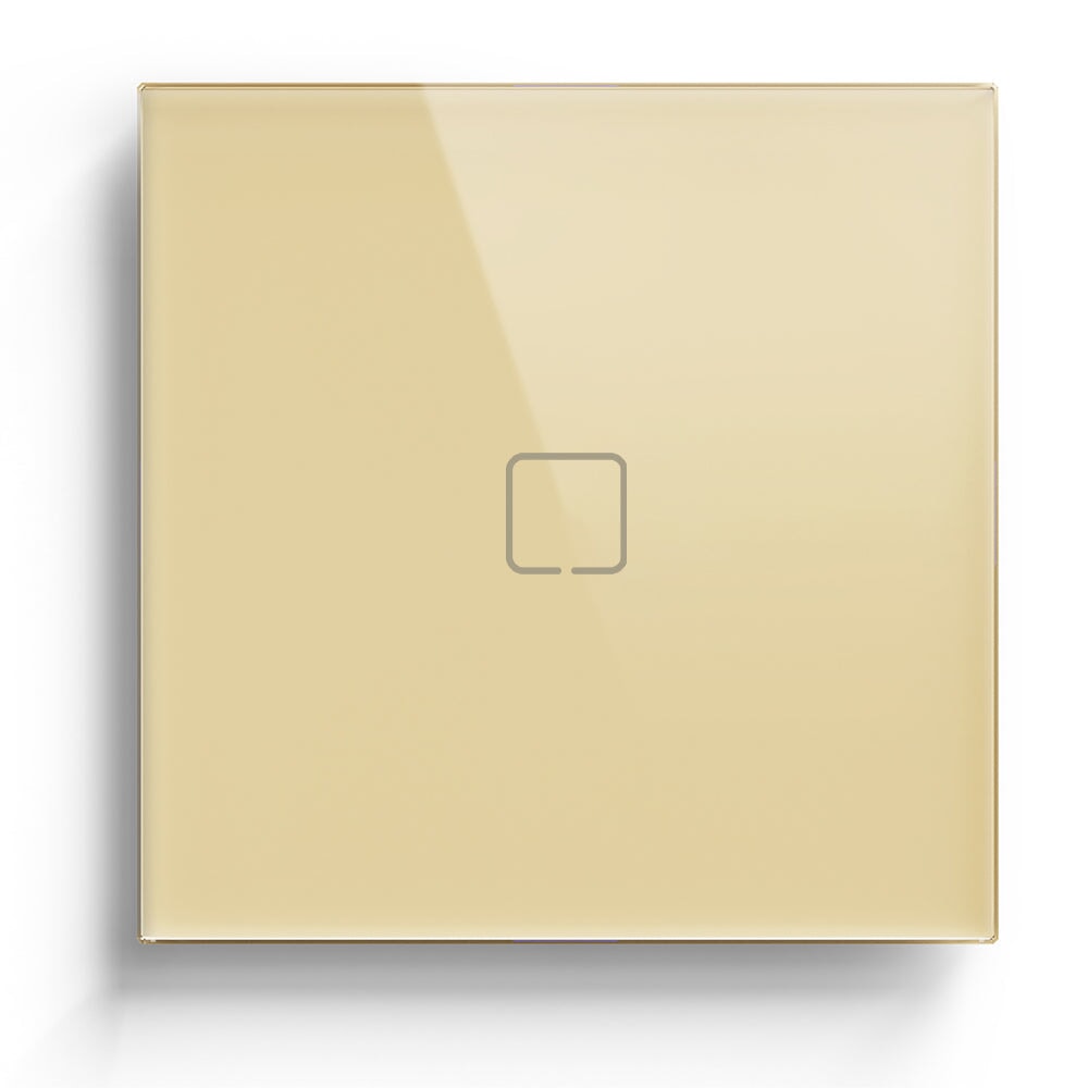 ET Serie Wifi Light Switch Glass Panel Light Switches Bseedswitch Gold 1 Gang