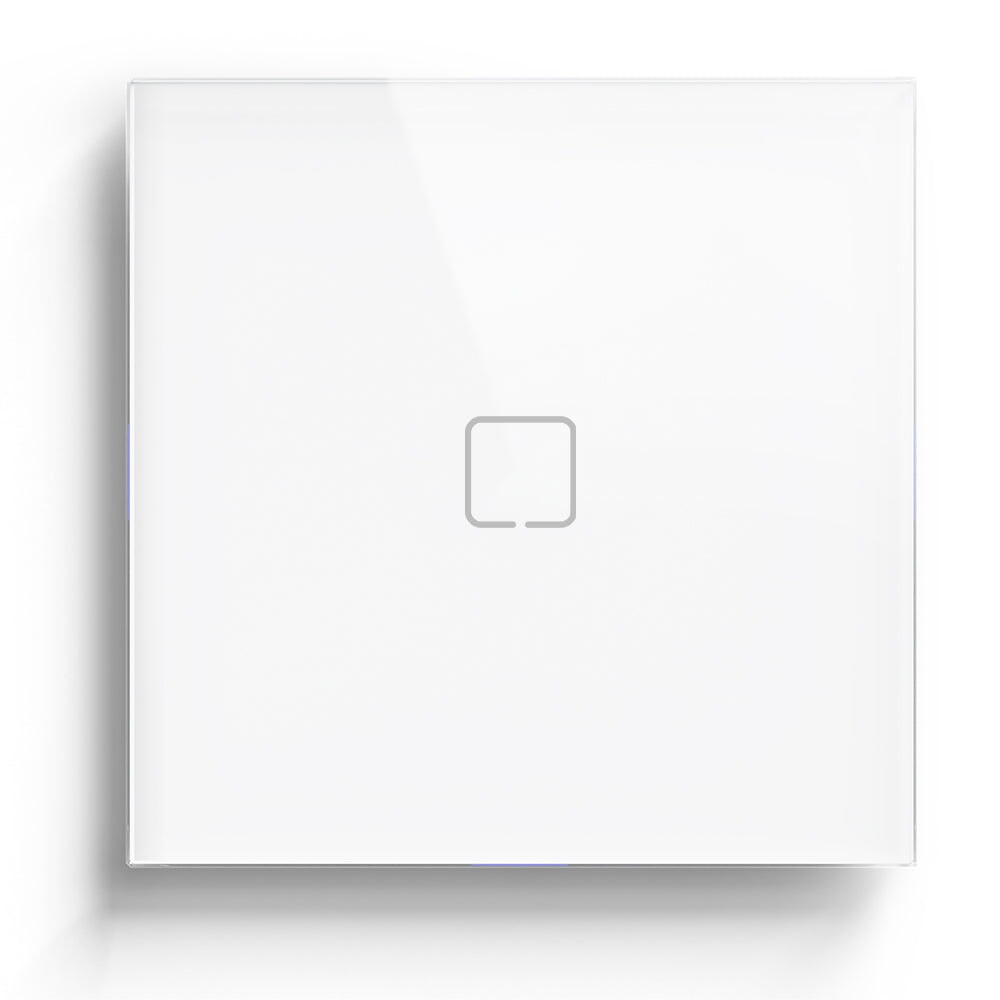ET Serie Wifi Light Switch Glass Panel Light Switches Bseedswitch White 1 Gang