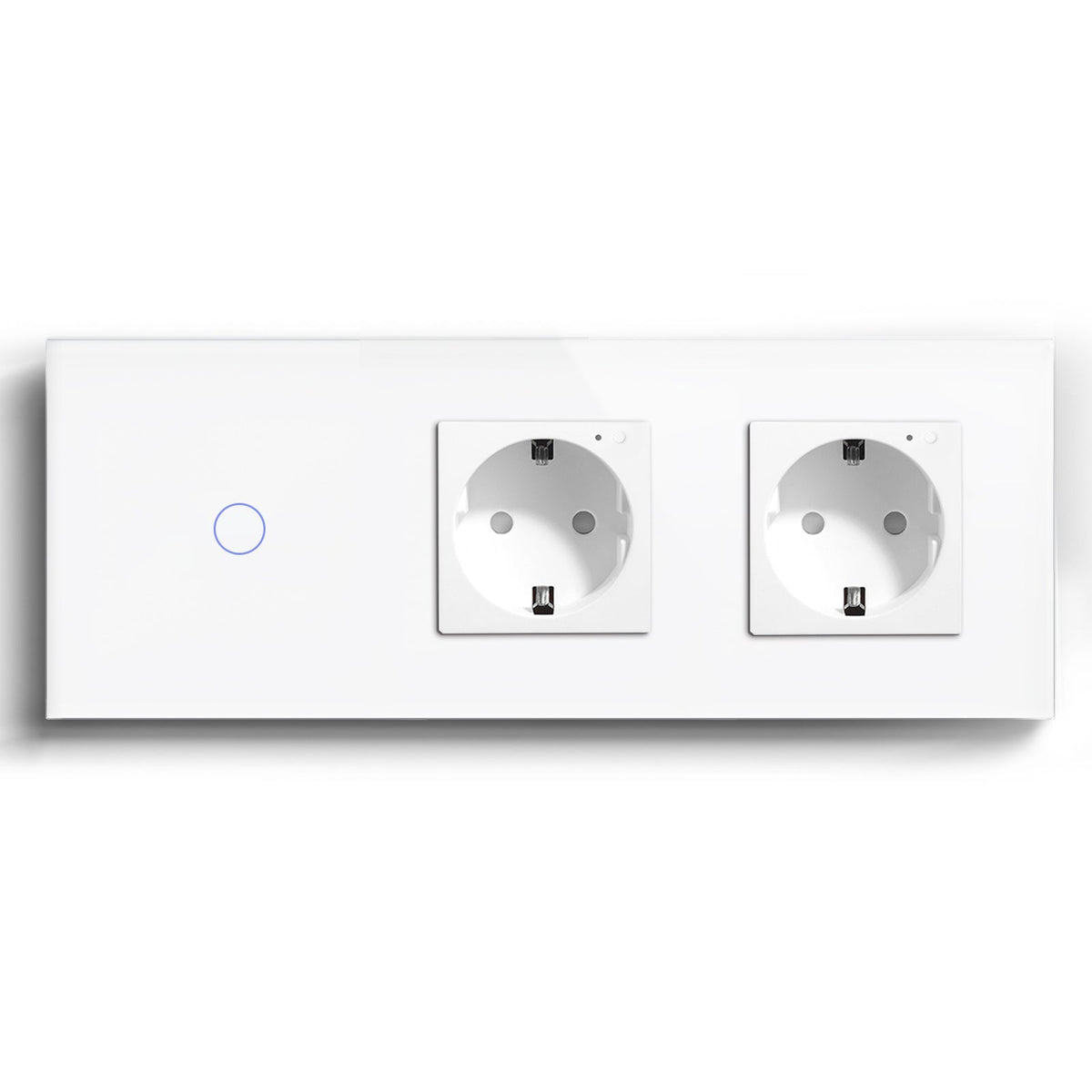 Bseed Smart WiFi 1/2/3 Gang Light Switches Multi Control With Double WiFi EU Standard Smart Wall Sockets Light Switches Bseedswitch White 1Gang