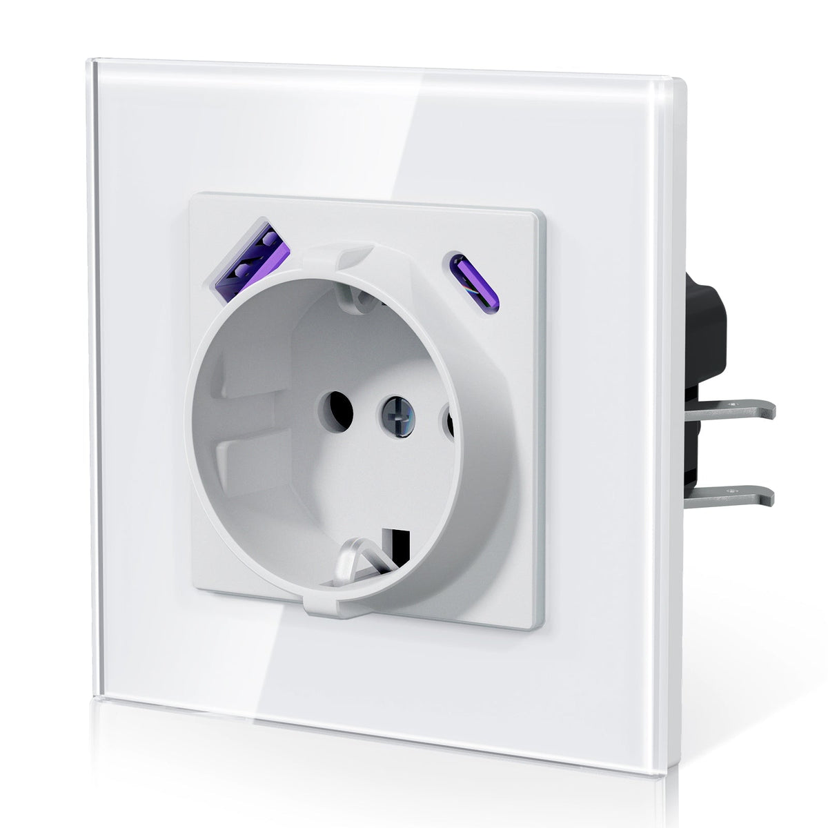 BSEED 20W EU sockets with Fact Charge Type-C USB with Claw technology Power Outlets & Sockets Bseedswitch White Single