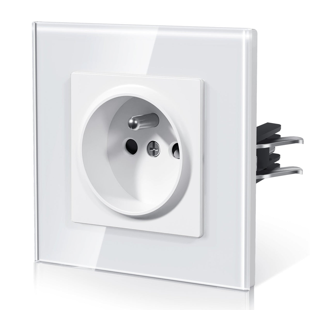 BSEED Heritage Series France Wall Sockets with Claw Technology 16A Power Outlets & Sockets Bseedswitch White Single
