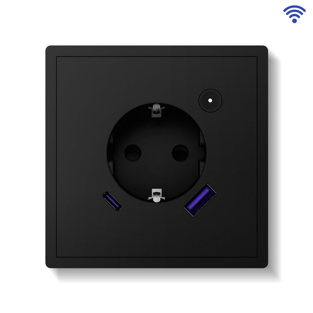 BSEED Scale Series Smart Wifi Eu socket With 20W fast charge USB Port Support for Energy Monitoring and Work with Alexa Google Assistant Power Outlets & Sockets Bseedswitch Black 1 PCS/Pack