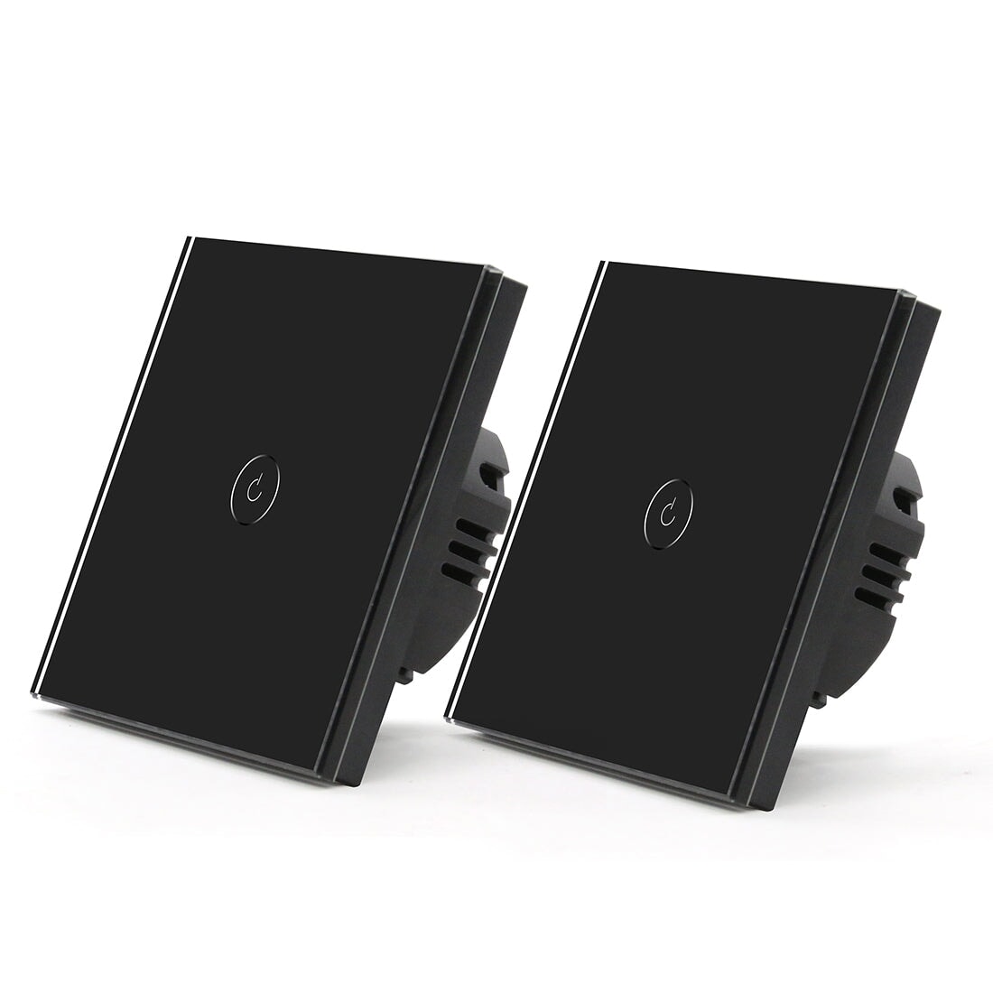 Bseed Smart Wifi Light Switch 1 Gang (With Neutral) Light Switches Bseedswitch Black 2Pcs/Pack