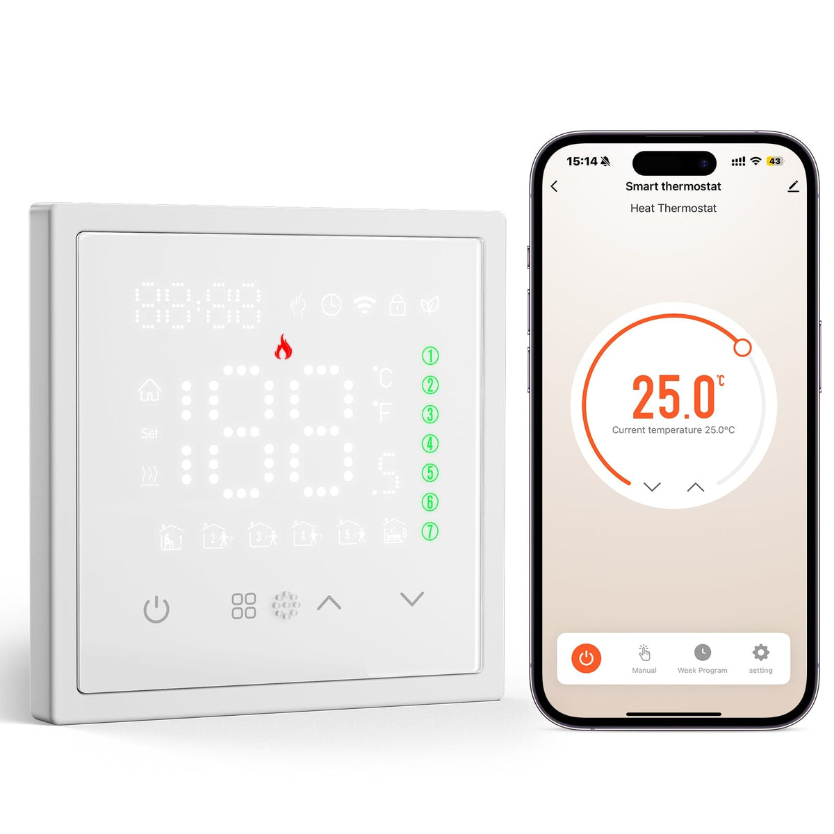 BSEED Smart Thermostat WiFi Floor Heating Room Thermostat Controller programmable Thermostats Bseedswitch