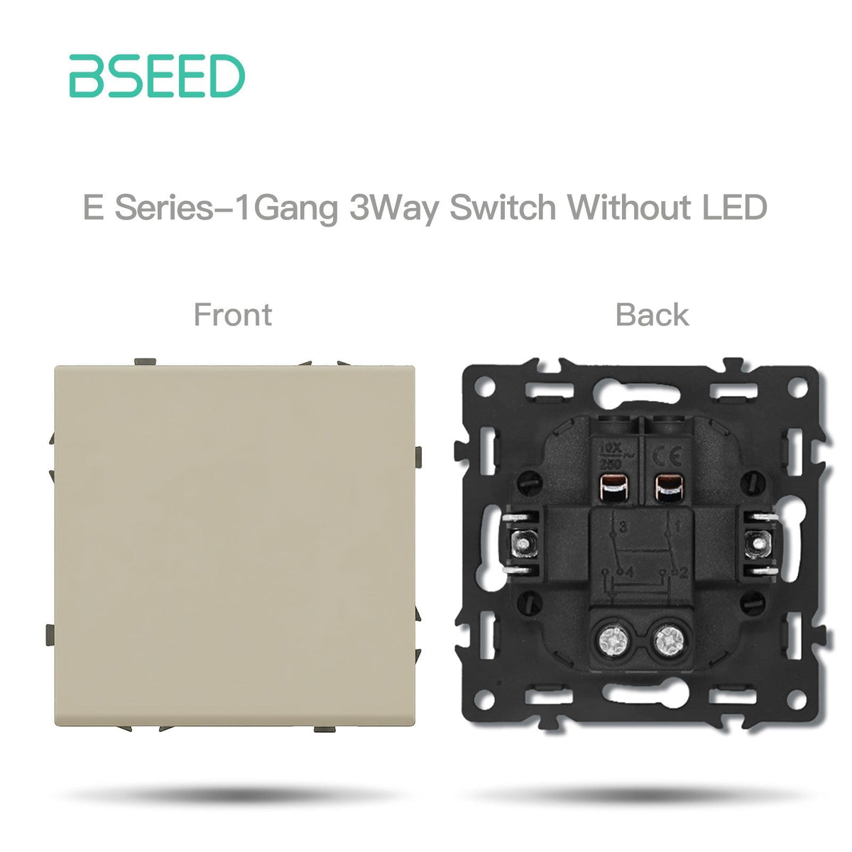 Grand Series DIY Part Customized free combinations Plastic Panels Cashmere color Power Outlets & Sockets Bseedswitch 1 Gang 3Way Switch