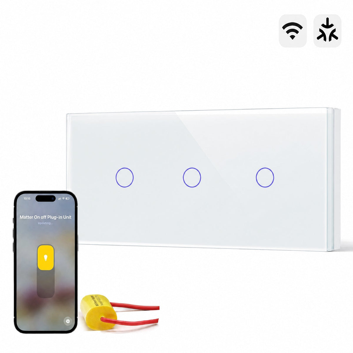 Bseed Smart Matter Wifi Light Switch Triple Light Module Electrical Wall Light switches Light Switches Bseedswitch