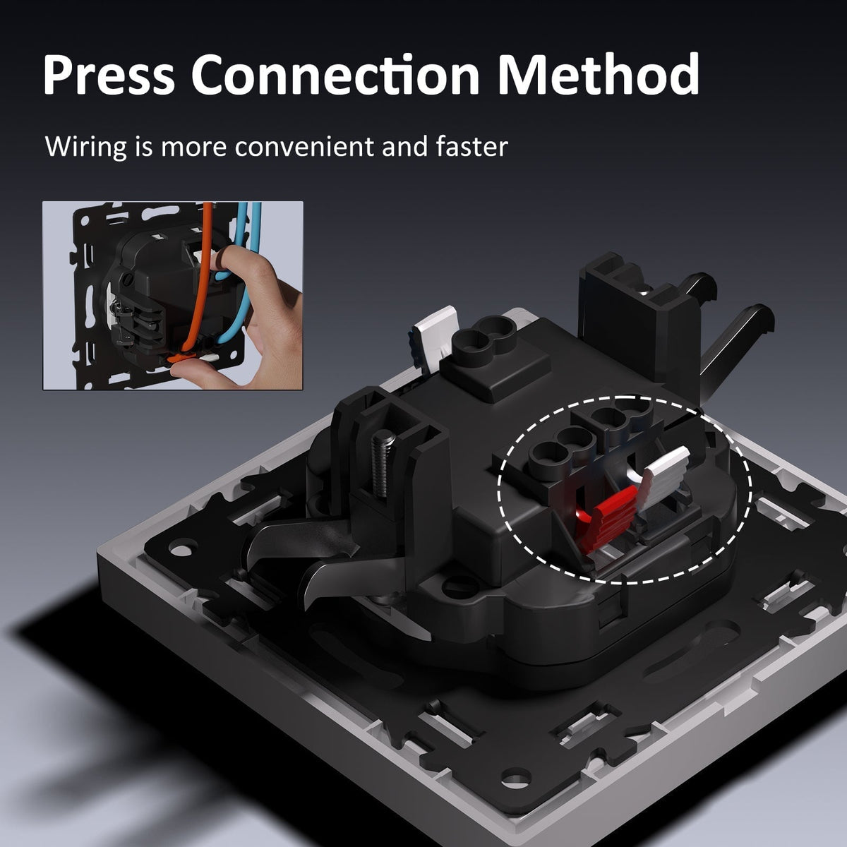 Grand Series DIY Part Customized free combinations Plastic Panels Grey Color Power Outlets & Sockets Bseedswitch
