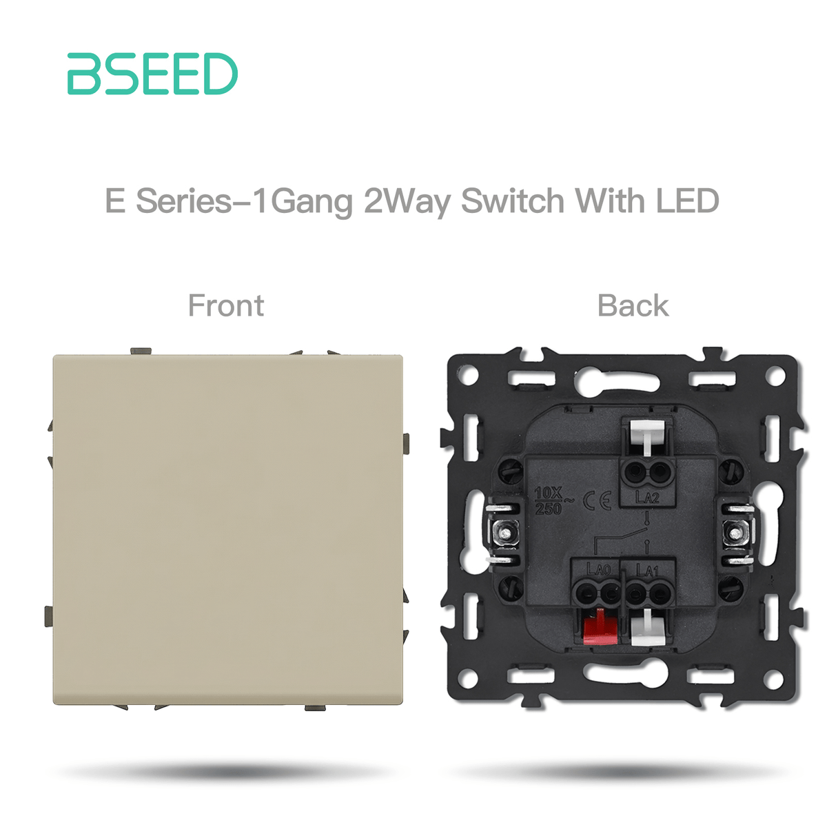 Grand Series DIY Part Customized free combinations Plastic Panels Cashmere color Power Outlets & Sockets Bseedswitch 2 Gang 1Way Switch