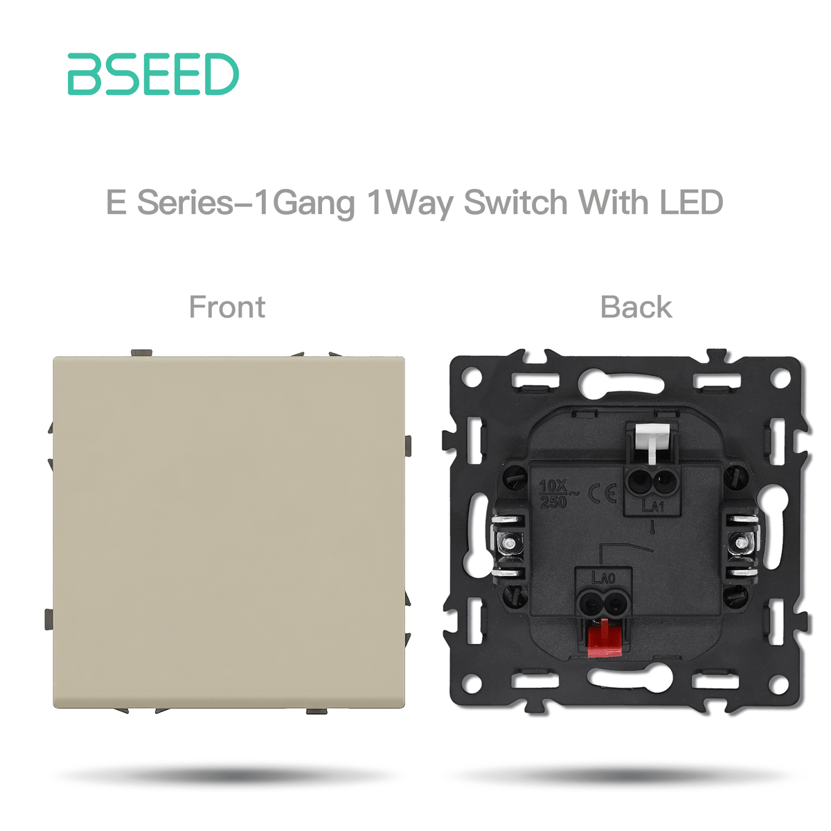 Grand Series DIY Part Customized free combinations Plastic Panels Cashmere color Power Outlets & Sockets Bseedswitch 1 Gang 1Way Switch
