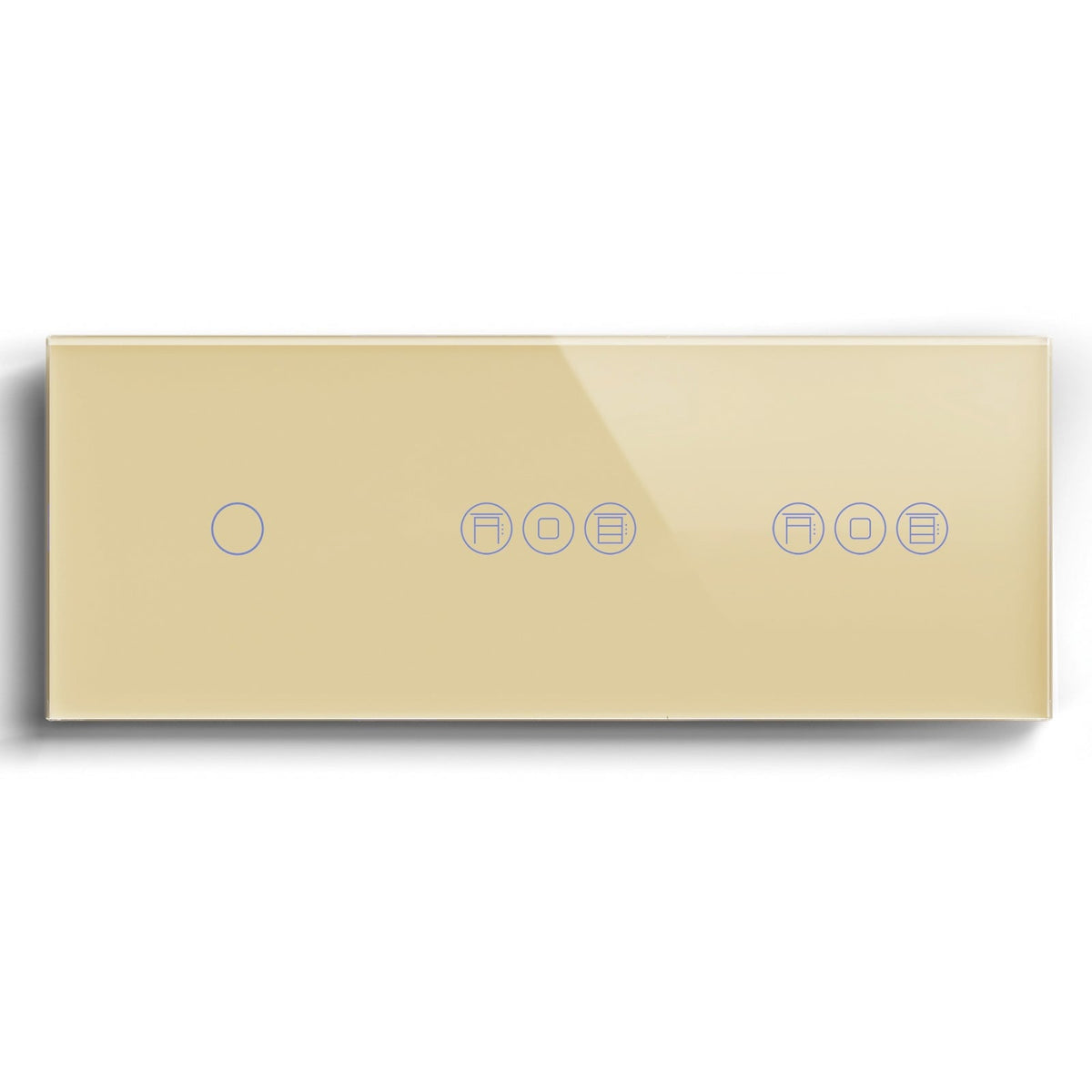 BSEED 1/2/3 Gang WiFi Switch With Double Roller Shutter Switch 228mm Light Switches Bseedswitch Gold 1Gang with Double Shutter Switch