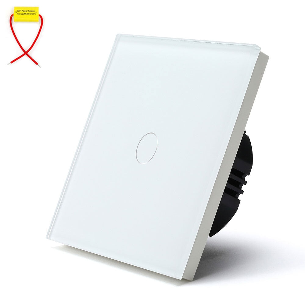 BSEED Single Line Wifi Light Switch 1/2/3 Gang 1/2/3 Way Smart Switch Wireless Wifi Switch Light Switches Bseedswitch White 1Gang 1PCS/pack