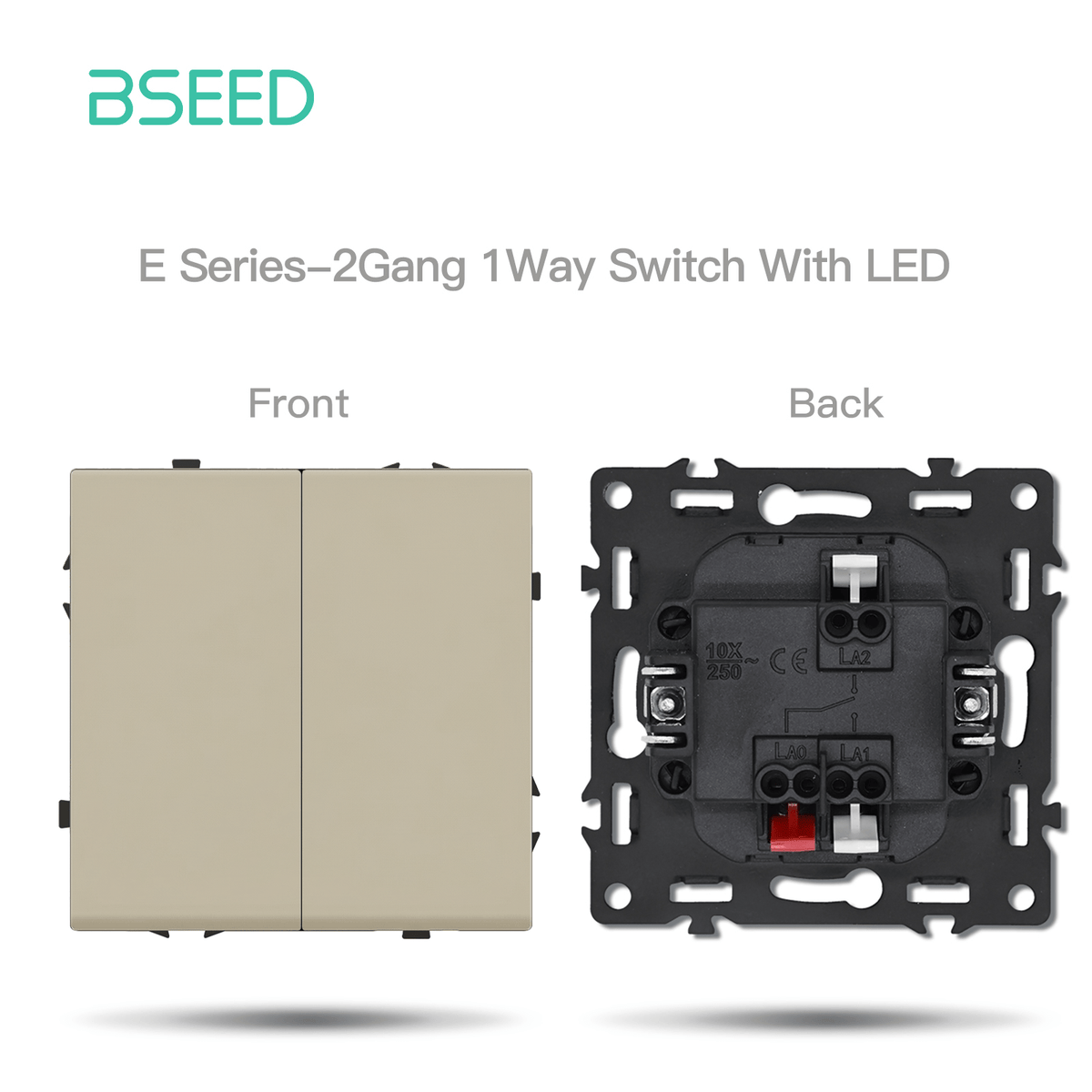 Grand Series DIY Part Customized free combinations Plastic Panels Cashmere color Power Outlets & Sockets Bseedswitch 1 Gang 2Way Switch