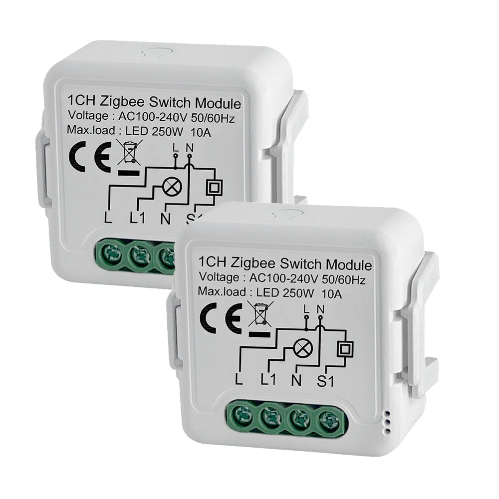 BSEED Smart Zigbee switch module wall Zigbee light switch module Work with Mechanical Switch Light Switches Bseedswitch 1 Gang 2 PCS/Pack