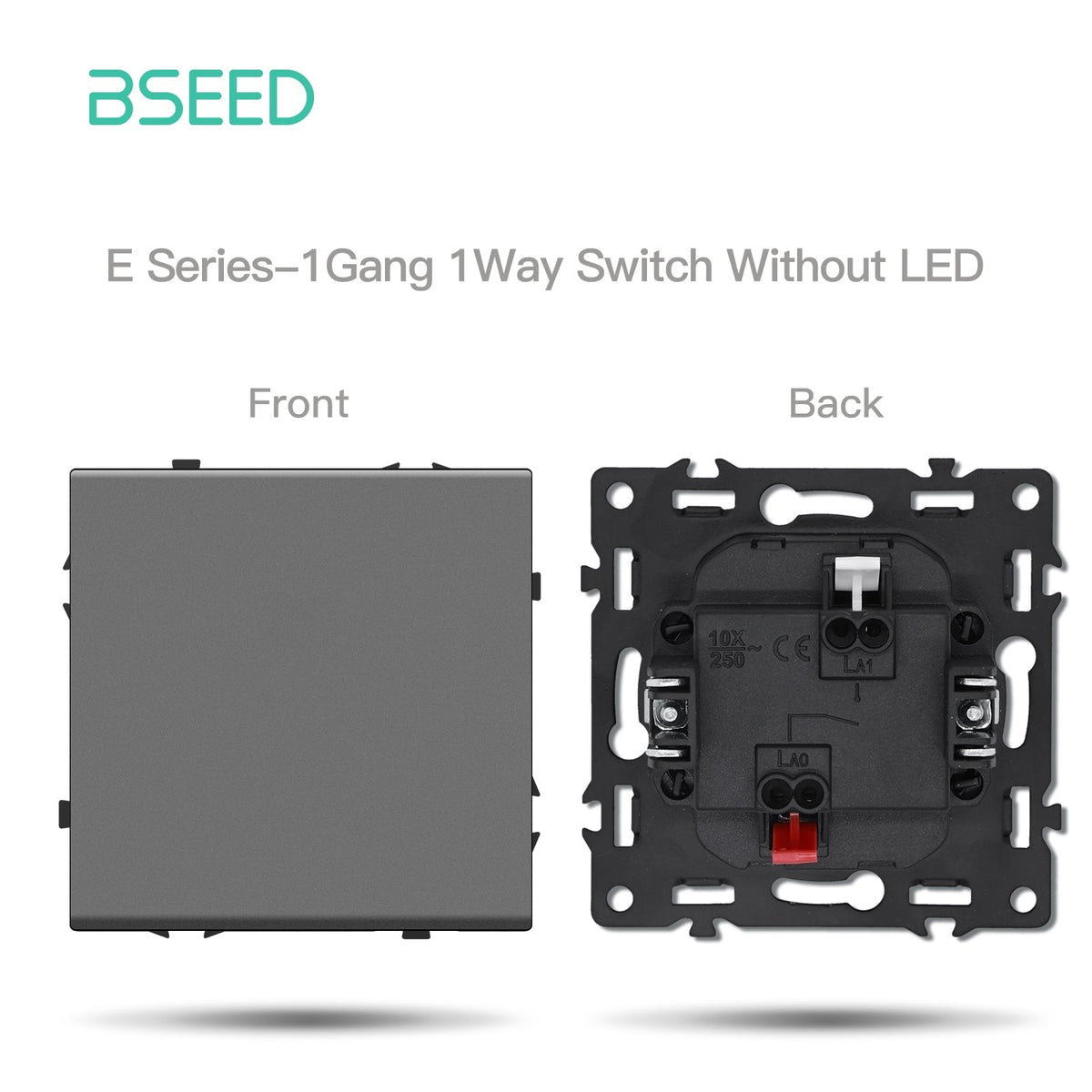 Grand Series DIY Part Customized free combinations Plastic Panels Grey Color Power Outlets & Sockets Bseedswitch 1 Gang 1Way Switch