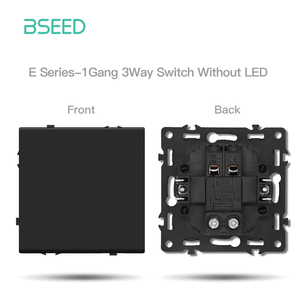 Grand Series DIY Part Customized free combinations Plastic Panels Black Color Power Outlets & Sockets Bseedswitch 1 Gang 3Way Switch