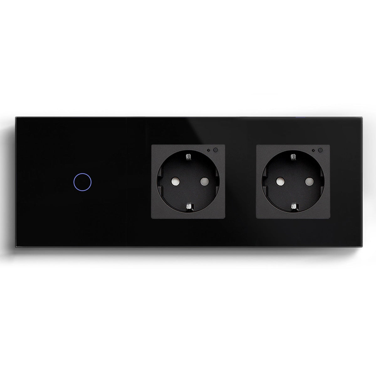 Bseed Smart WiFi 1/2/3 Gang Light Switches Multi Control With Double WiFi EU Standard Smart Wall Sockets Light Switches Bseedswitch Black 1Gang