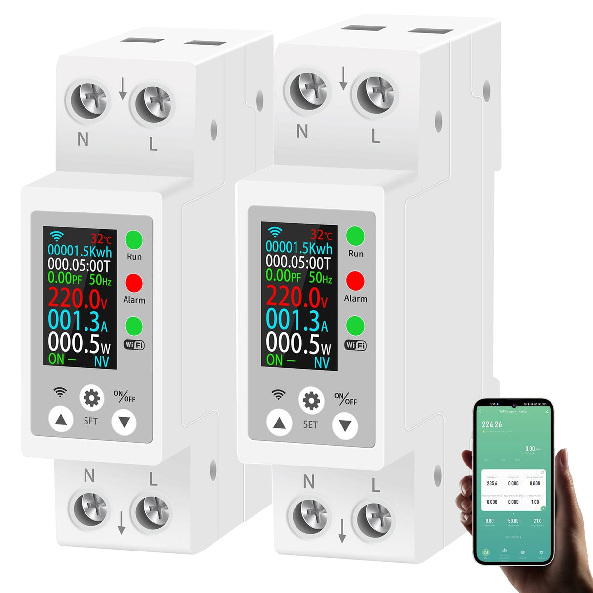 BSEED 63A Switch Smart WiFi Rail Switch Module Work with Tuya Switch Bseedswitch 2 PCS/Pack