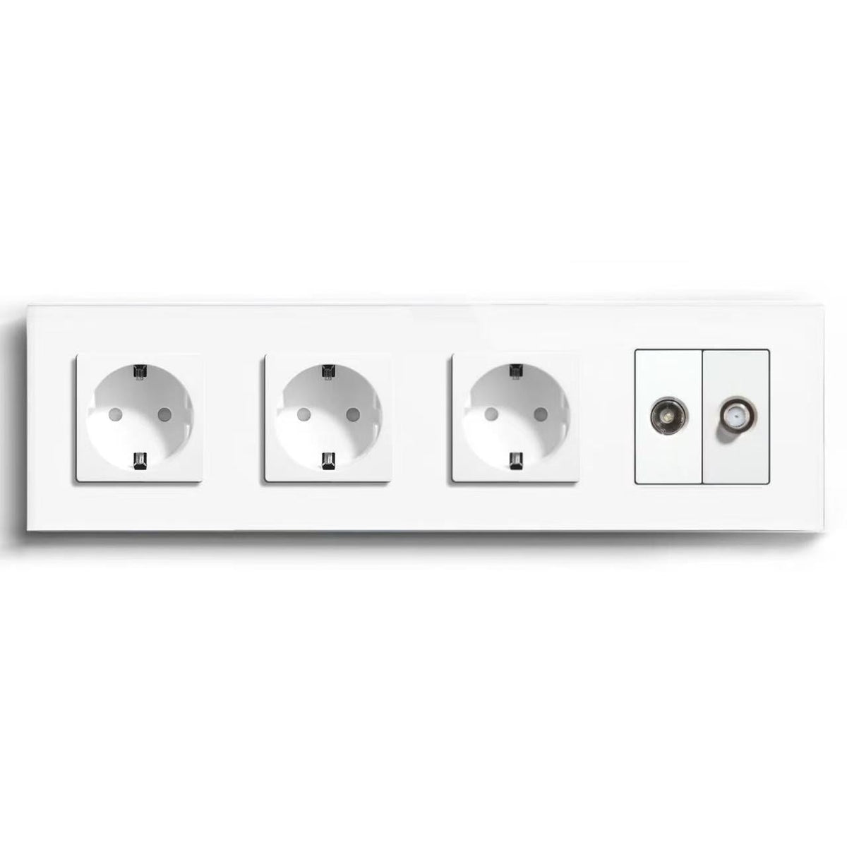 BSEED Product Customization Bseedswitch triple eu socket with tv socket and satellite socket