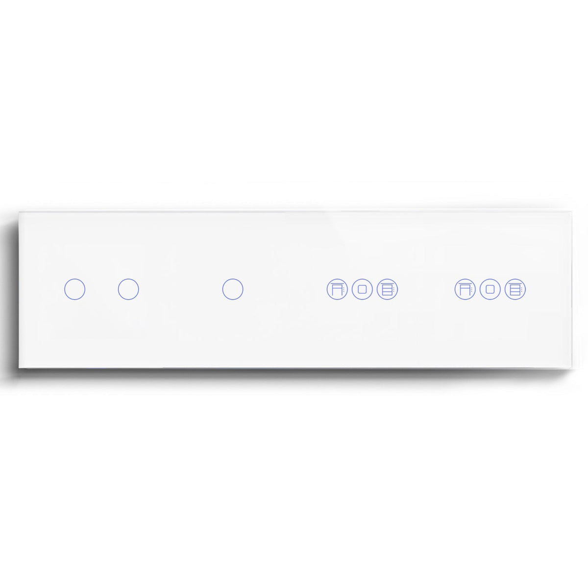 BSEED Double 1/2/3 Gang WiFi Switch With Double Roller Shutter Switch 299mm Light Switches Bseedswitch White 2Gang +1Gang+Double Shutter Switch