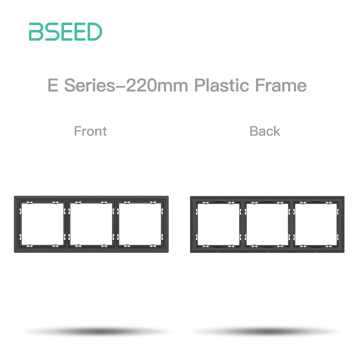 Grand Series DIY Part Customized free combinations Plastic Panels Black Color Power Outlets & Sockets Bseedswitch 3 Slot Panel