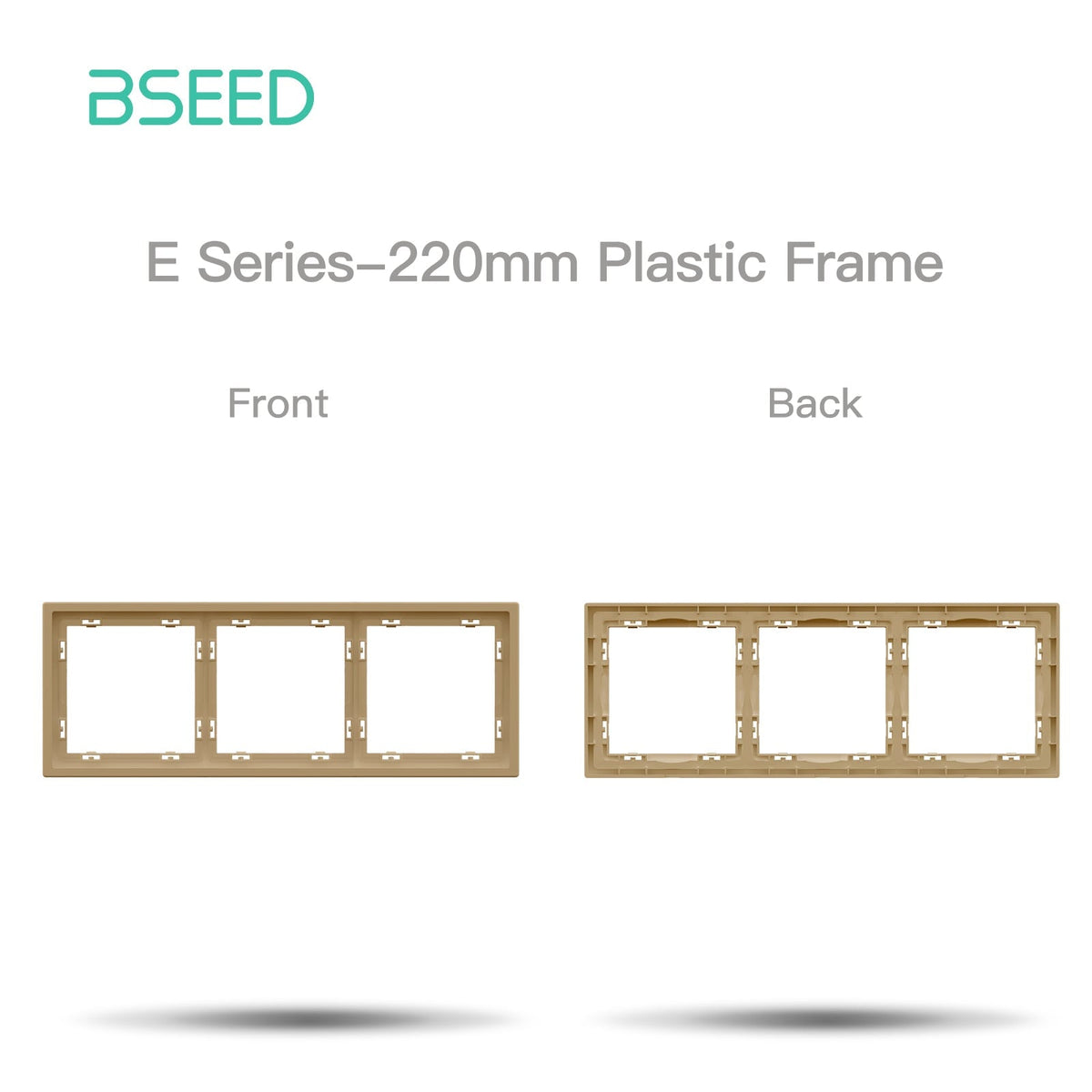 Grand Series DIY Part Customized free combinations Plastic Panels Gold Color Power Outlets & Sockets Bseedswitch 3 Slot Panel