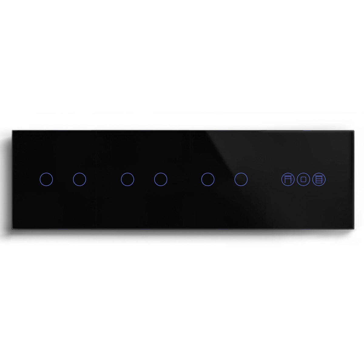 BSEED triple 1/2/3 Gang WiFi Switch With Roller Shutter Switch 299mm Light Switches Bseedswitch Black 2Gang +2Gang+2Gang+Shutter Switch