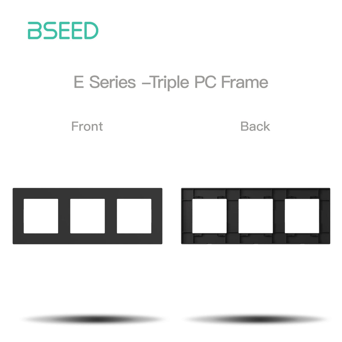 BSEED DIY Part Customized Free Combinations Mechanical Switch Socket Insert Black Color Crystal Glass Panel Light Switches Bseedswitch Plastic 3 Slot Panel