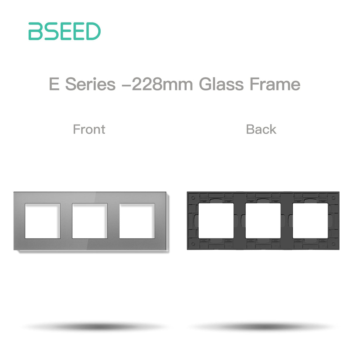 Click Series DIY Part Customized Free Combinations Smart Wifi Switch Socket Insert Grey Color Crystal Glass Panel Light Switches Bseedswitch 3 Slot Panel