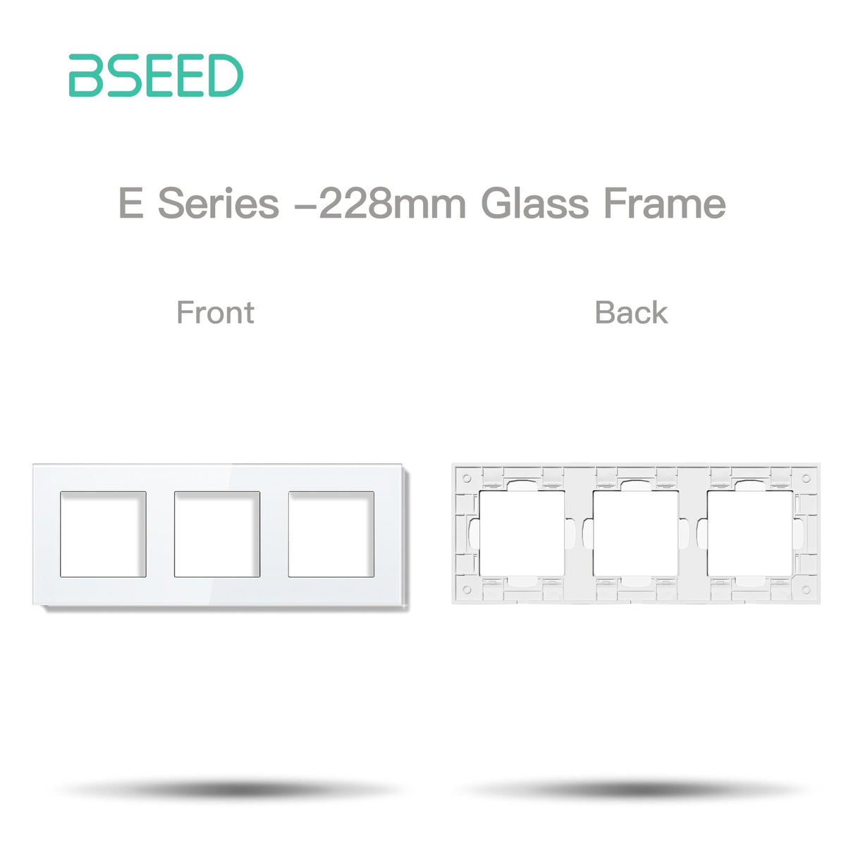 Click Series DIY Part Customized Free Combinations Smart Wifi Switch Socket Insert White Color Crystal Glass Panel Light Switches Bseedswitch 3 Slot Panel