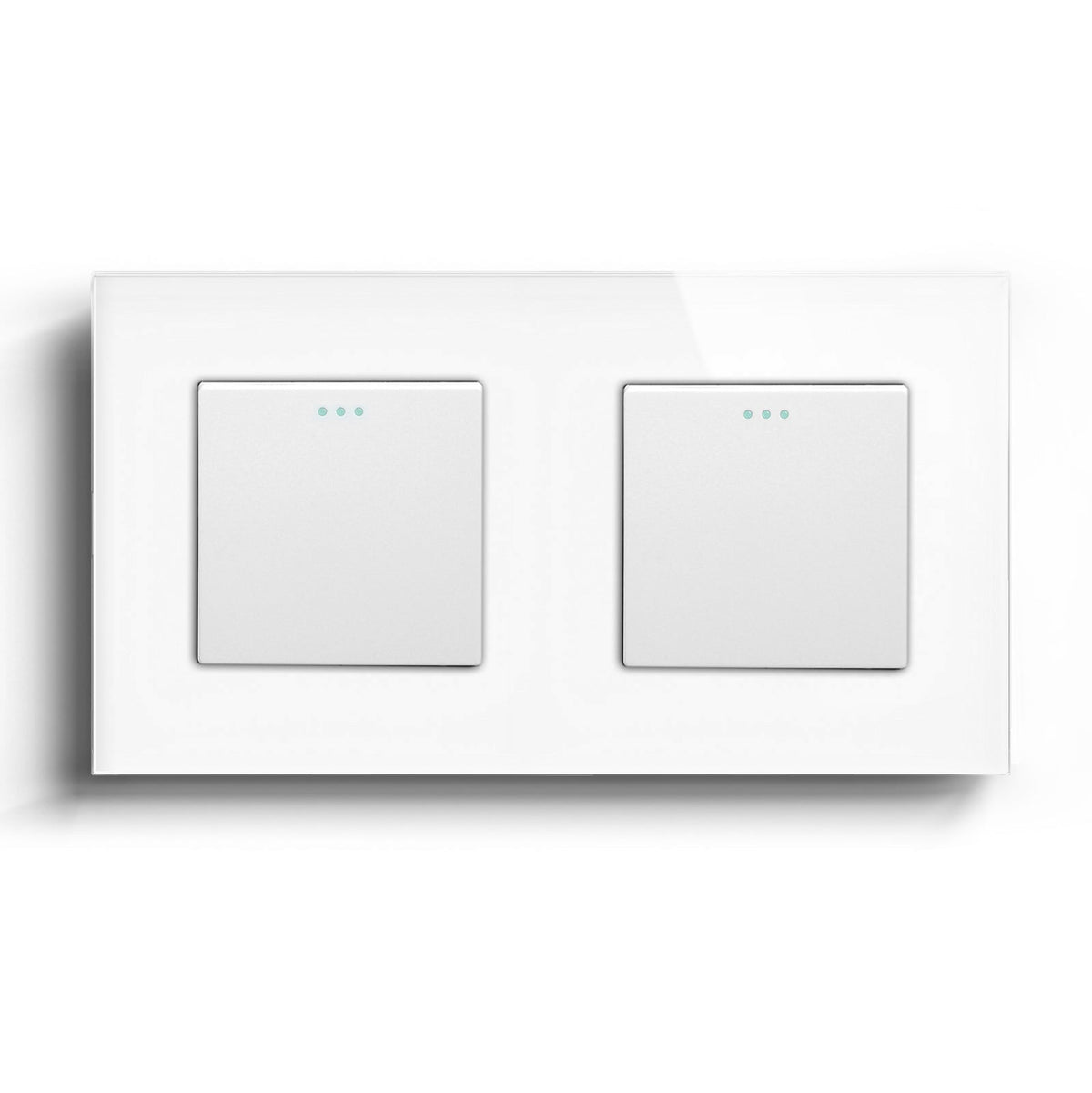 Bseed Button Light Switch 1Gang 1/2/3 Way Mechanical Switches Crossbar Switch Light Switches Bseedswitch White 2 Way+2way