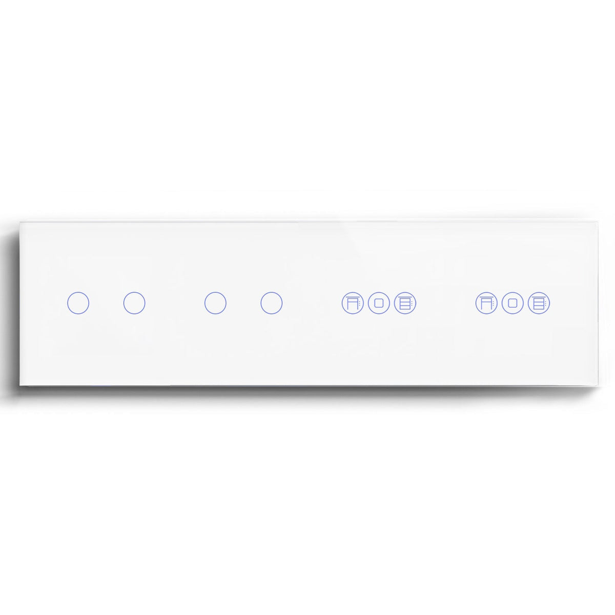 BSEED Double 1/2/3 Gang WiFi Switch With Double Roller Shutter Switch 299mm Light Switches Bseedswitch White 2Gang +2Gang+Double Shutter Switch